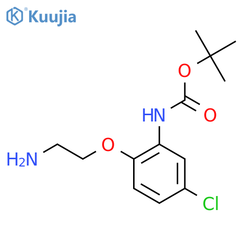 tert-butyl N-[2-(2-aminoethoxy)-5-chlorophenyl]carbamate structure