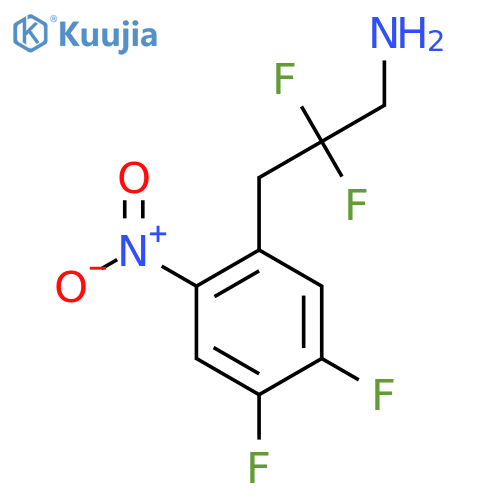 3-(4,5-Difluoro-2-nitrophenyl)-2,2-difluoropropan-1-amine structure
