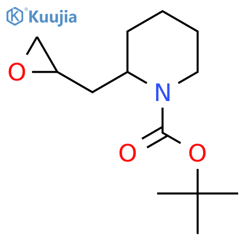 tert-butyl 2-(oxiran-2-yl)methylpiperidine-1-carboxylate structure