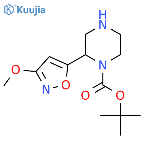 tert-butyl 2-(3-methoxy-1,2-oxazol-5-yl)piperazine-1-carboxylate structure