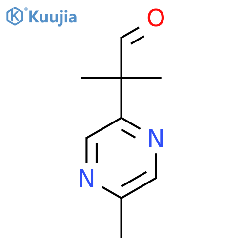 2-methyl-2-(5-methylpyrazin-2-yl)propanal structure