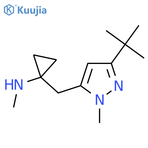 1-(3-tert-butyl-1-methyl-1H-pyrazol-5-yl)methyl-N-methylcyclopropan-1-amine structure