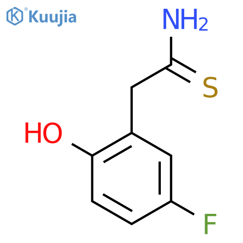 2-(5-fluoro-2-hydroxyphenyl)ethanethioamide structure