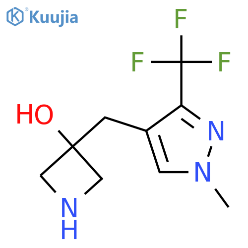3-{1-methyl-3-(trifluoromethyl)-1H-pyrazol-4-ylmethyl}azetidin-3-ol structure