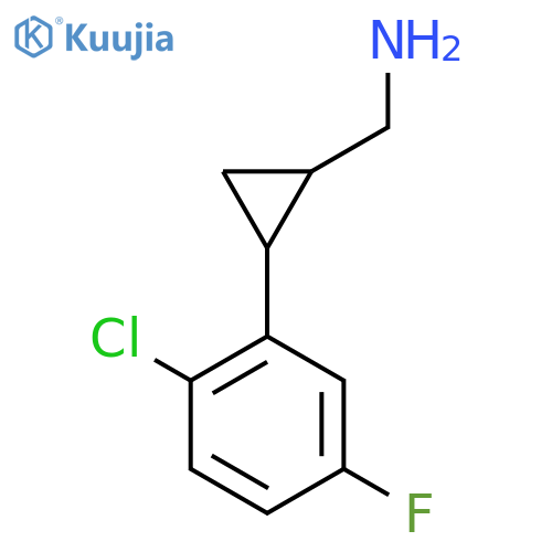 2-(2-chloro-5-fluorophenyl)cyclopropylmethanamine structure