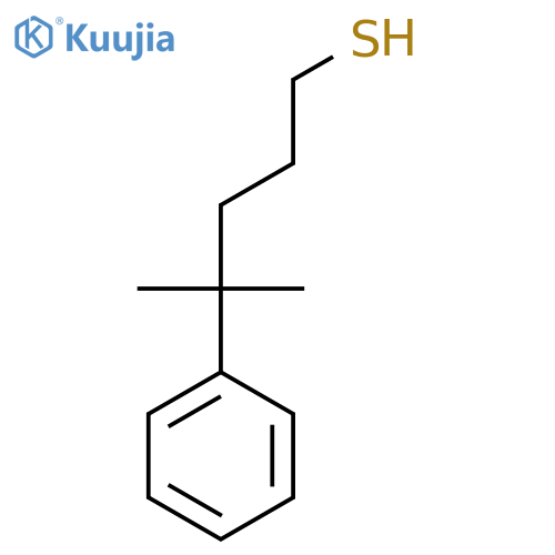 4-methyl-4-phenylpentane-1-thiol structure