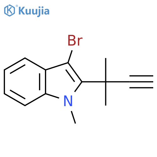 3-bromo-1-methyl-2-(2-methylbut-3-yn-2-yl)-1H-indole structure
