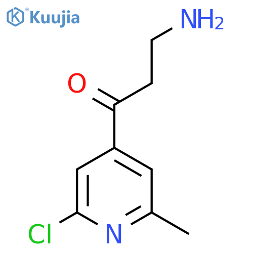 3-amino-1-(2-chloro-6-methylpyridin-4-yl)propan-1-one structure