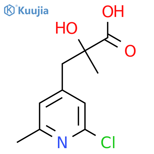3-(2-Chloro-6-methylpyridin-4-yl)-2-hydroxy-2-methylpropanoic acid structure