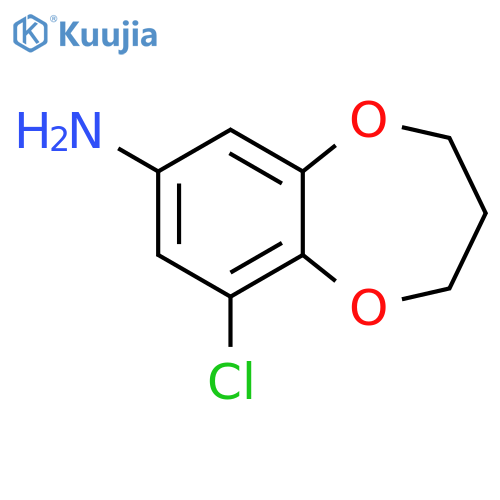 9-chloro-3,4-dihydro-2H-1,5-benzodioxepin-7-amine structure