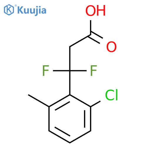 3-(2-chloro-6-methylphenyl)-3,3-difluoropropanoic acid structure