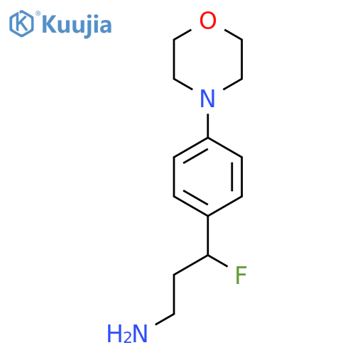 3-fluoro-3-4-(morpholin-4-yl)phenylpropan-1-amine structure