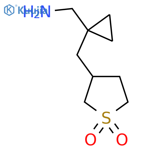 3-{1-(aminomethyl)cyclopropylmethyl}-1lambda6-thiolane-1,1-dione structure
