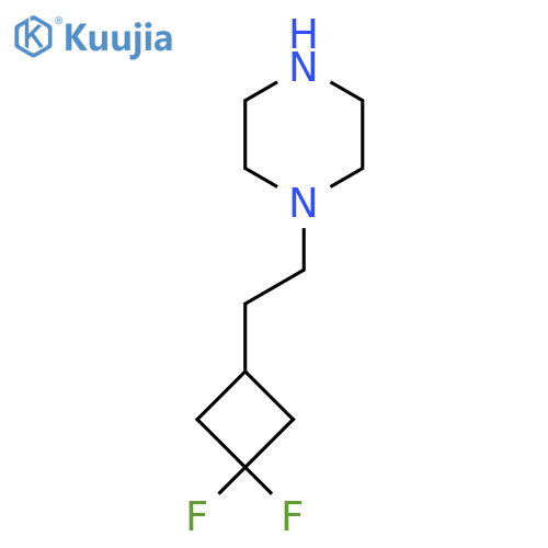 1-2-(3,3-difluorocyclobutyl)ethylpiperazine structure
