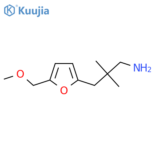 3-5-(methoxymethyl)furan-2-yl-2,2-dimethylpropan-1-amine structure