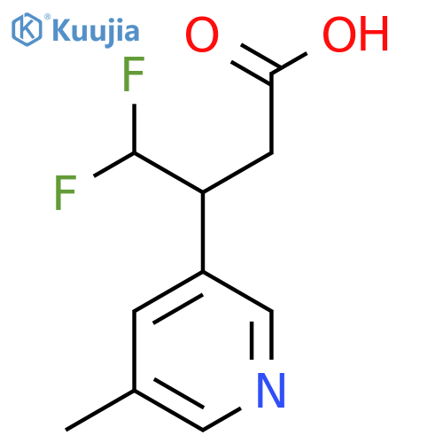 4,4-difluoro-3-(5-methylpyridin-3-yl)butanoic acid structure