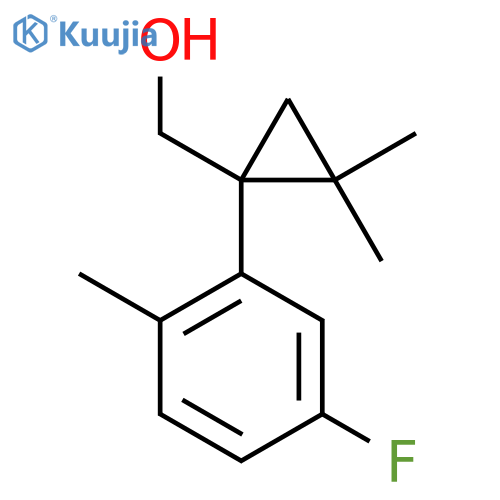 1-(5-fluoro-2-methylphenyl)-2,2-dimethylcyclopropylmethanol structure