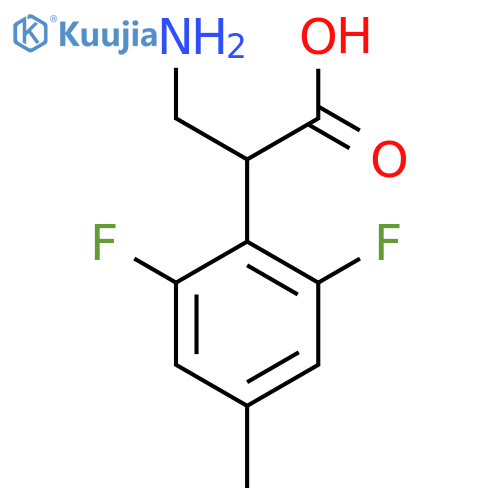 3-amino-2-(2,6-difluoro-4-methylphenyl)propanoic acid structure