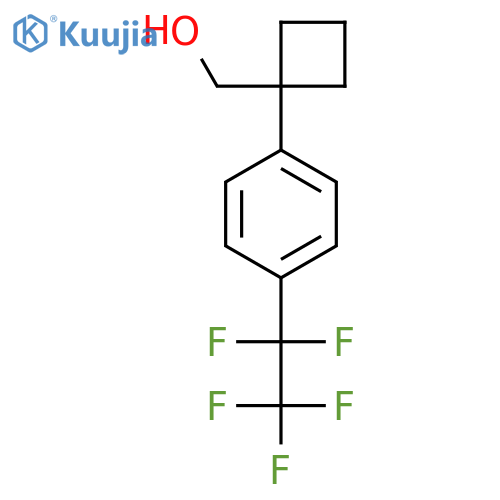 {1-4-(pentafluoroethyl)phenylcyclobutyl}methanol structure