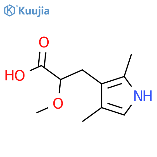 3-(2,4-dimethyl-1H-pyrrol-3-yl)-2-methoxypropanoic acid structure