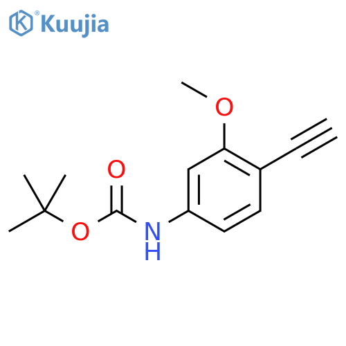 tert-butyl N-(4-ethynyl-3-methoxyphenyl)carbamate structure