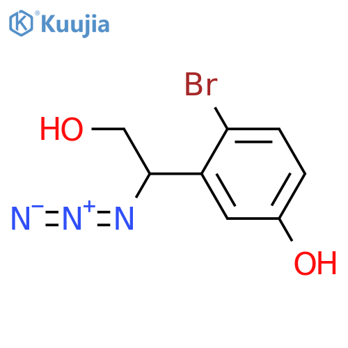 3-(1-azido-2-hydroxyethyl)-4-bromophenol structure