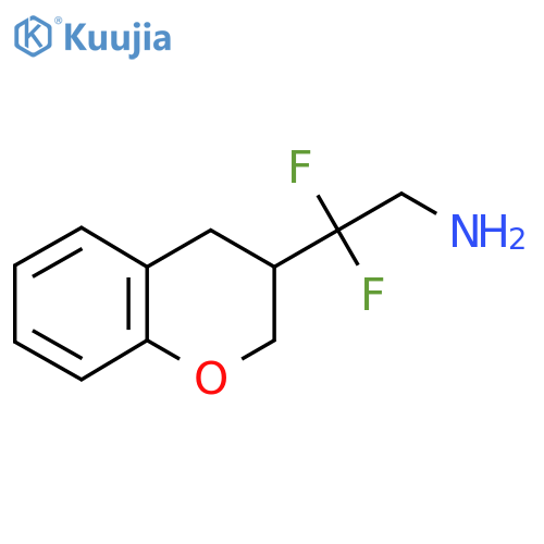 2-(3,4-dihydro-2H-1-benzopyran-3-yl)-2,2-difluoroethan-1-amine structure