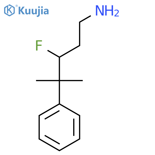 3-fluoro-4-methyl-4-phenylpentan-1-amine structure