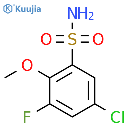 5-chloro-3-fluoro-2-methoxybenzene-1-sulfonamide structure