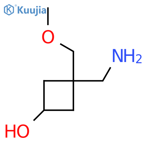3-(Aminomethyl)-3-(methoxymethyl)cyclobutan-1-ol structure