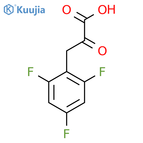 2-oxo-3-(2,4,6-trifluorophenyl)propanoic acid structure