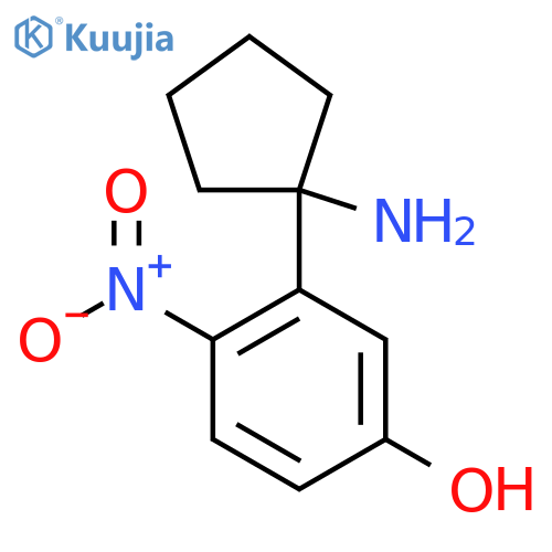 3-(1-aminocyclopentyl)-4-nitrophenol structure
