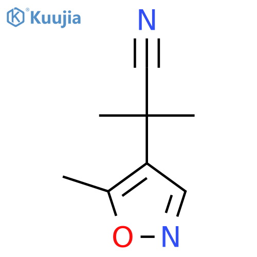 2-methyl-2-(5-methyl-1,2-oxazol-4-yl)propanenitrile structure