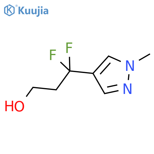 3,3-difluoro-3-(1-methyl-1H-pyrazol-4-yl)propan-1-ol structure