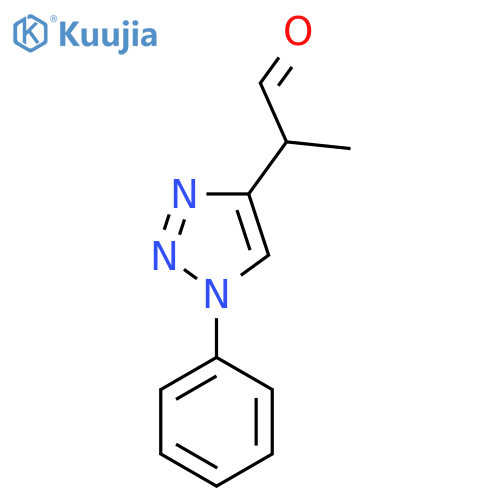 2-(1-phenyl-1H-1,2,3-triazol-4-yl)propanal structure