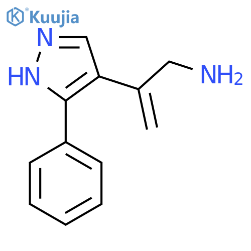 2-(3-phenyl-1H-pyrazol-4-yl)prop-2-en-1-amine structure