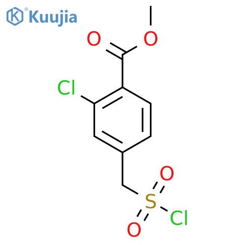 Methyl 2-chloro-4-[(chlorosulfonyl)methyl]benzoate structure