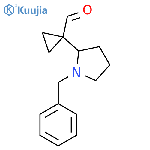 1-(1-benzylpyrrolidin-2-yl)cyclopropane-1-carbaldehyde structure