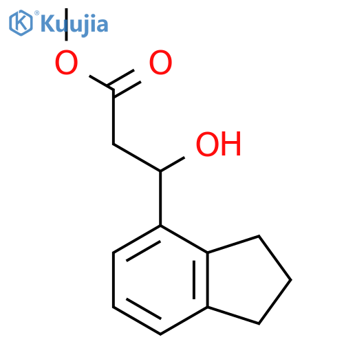 methyl 3-(2,3-dihydro-1H-inden-4-yl)-3-hydroxypropanoate structure