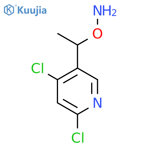 O-1-(4,6-dichloropyridin-3-yl)ethylhydroxylamine structure