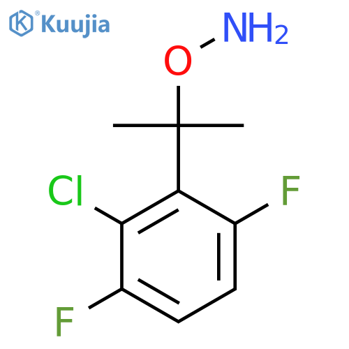 O-2-(2-chloro-3,6-difluorophenyl)propan-2-ylhydroxylamine structure