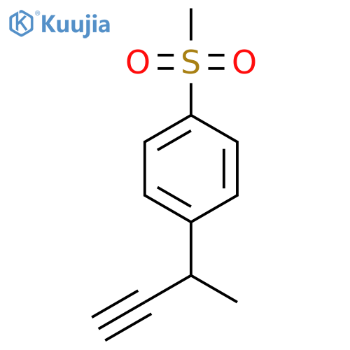1-(but-3-yn-2-yl)-4-methanesulfonylbenzene structure