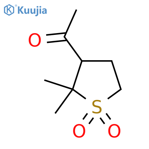 3-acetyl-2,2-dimethyl-1lambda6-thiolane-1,1-dione structure