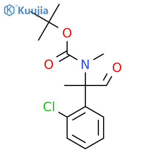 tert-butyl N-2-(2-chlorophenyl)-1-oxopropan-2-yl-N-methylcarbamate structure