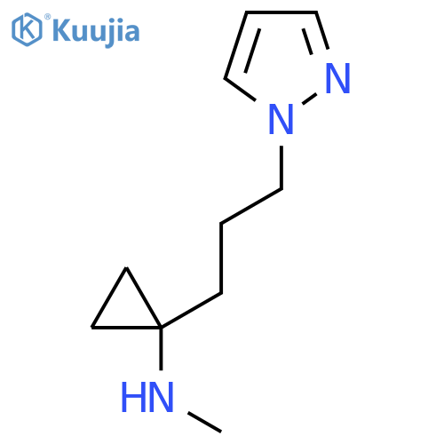 N-methyl-1-3-(1H-pyrazol-1-yl)propylcyclopropan-1-amine structure