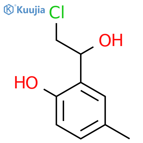 2-(2-Chloro-1-hydroxyethyl)-4-methylphenol structure