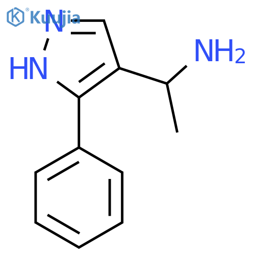 1-(3-phenyl-1H-pyrazol-4-yl)ethan-1-amine structure