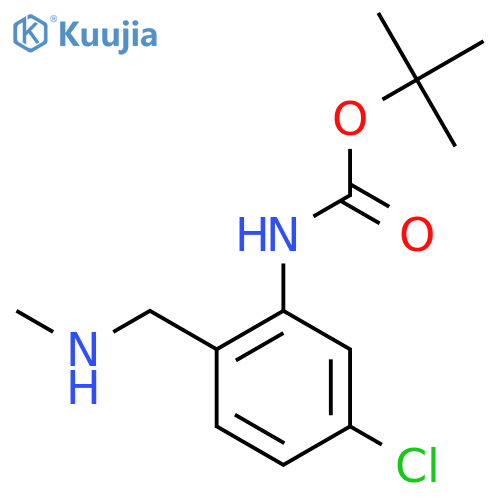 tert-butyl N-{5-chloro-2-(methylamino)methylphenyl}carbamate structure