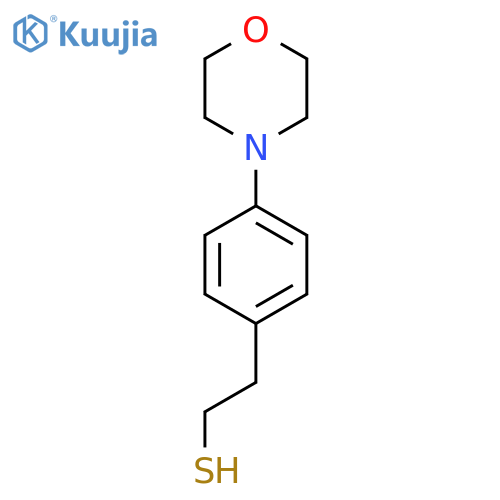 2-4-(morpholin-4-yl)phenylethane-1-thiol structure