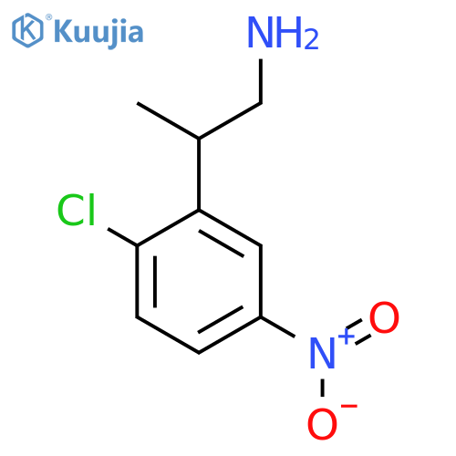 2-(2-chloro-5-nitrophenyl)propan-1-amine structure
